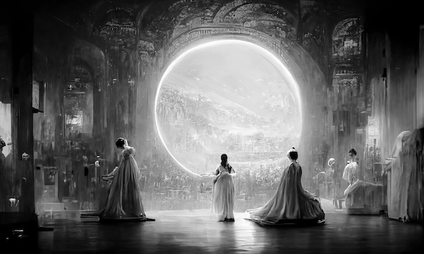 AI image of a futuristic setting
