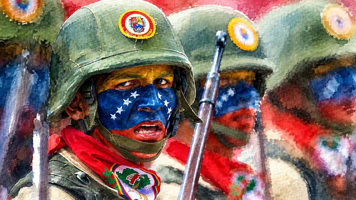 AI-generated image of the Venezuelan army mobilizing