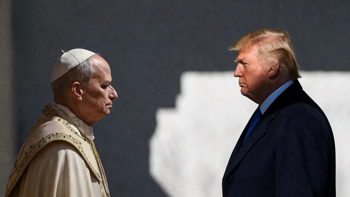 AI Image of Pope Leo and Donald Trump